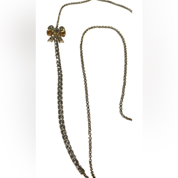 NWT ⚜️💖⚜️ Betsey Johnson Strawberry Rhinestone Bow Necklace - Picture 6 of 11